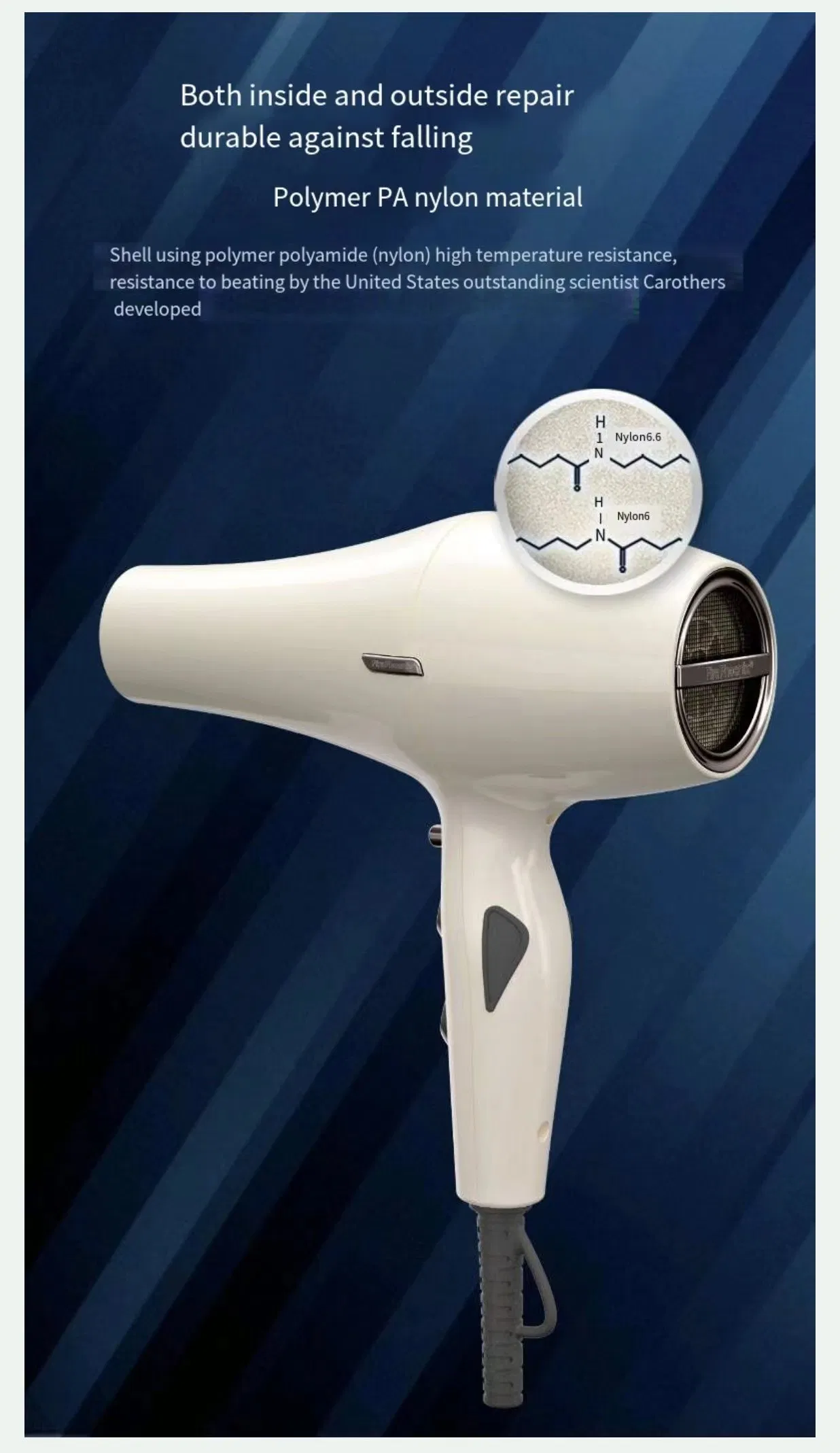 Portable Negative Ion Hair Dryer Fast Drying Hot and Cold Wind Barber Store Special Use