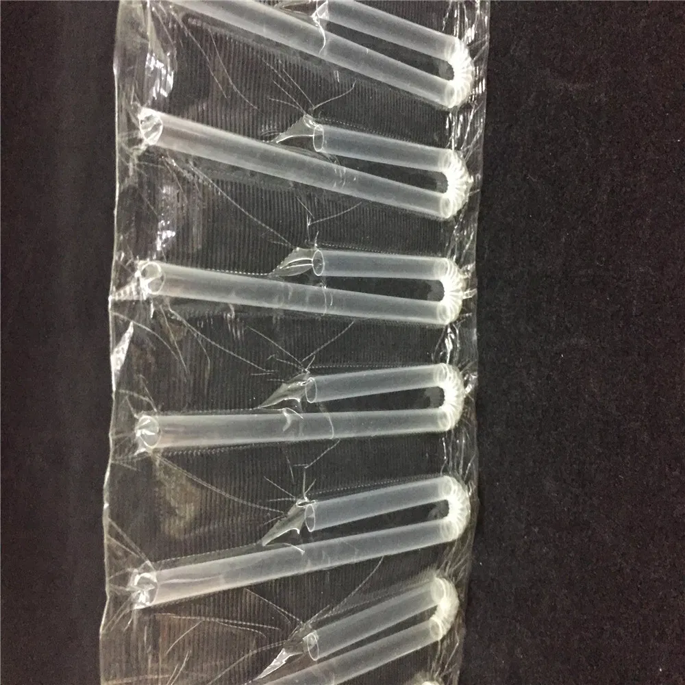 Free Sample Disposable Transparent Plastic U Shape Drinking Straw 131*4.2mm
