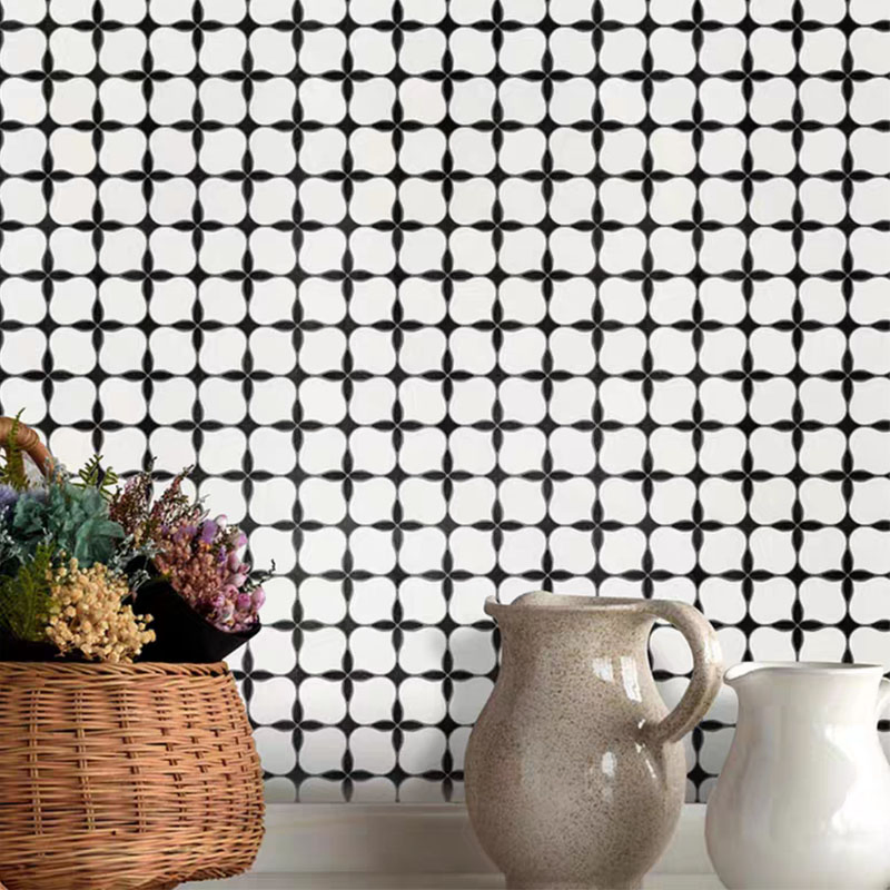 Manufacturer Popular Waterjet Mosaic Flower Design Parquet Tiles Wall Mosaic