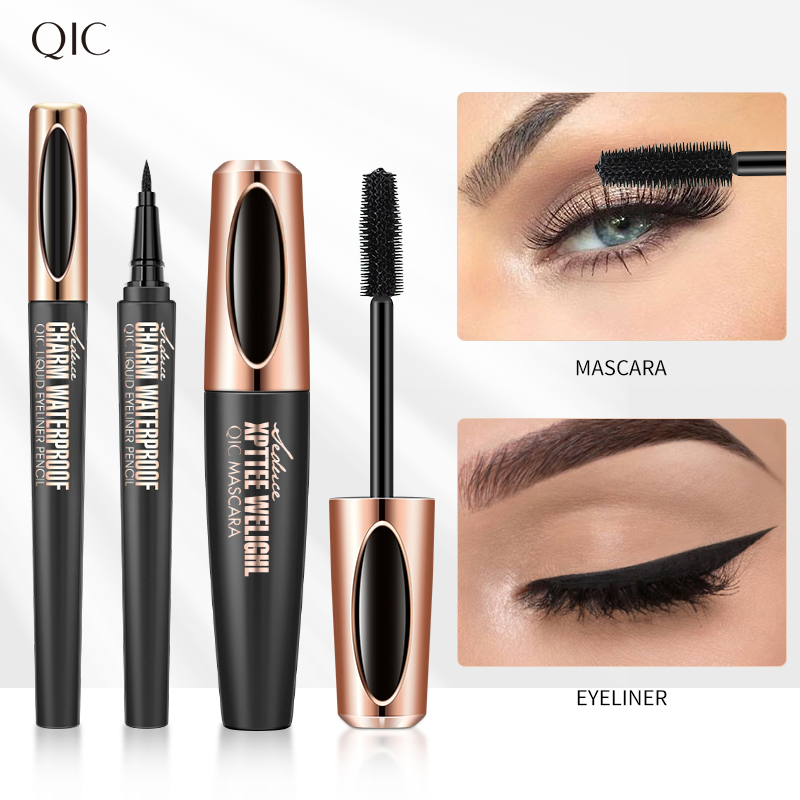 Private Label New Arrival Waterproof Factory 2 in 1 Eyeliner Pencil and Mascara Kit