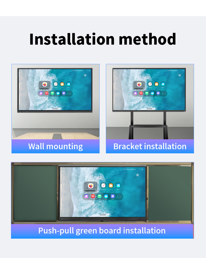 OEM 20-Finger Multi-Touch LCD Display 55/65/75/86/98/110 Inch Interactive TV Mounts Carts Industrial Computer Accessories