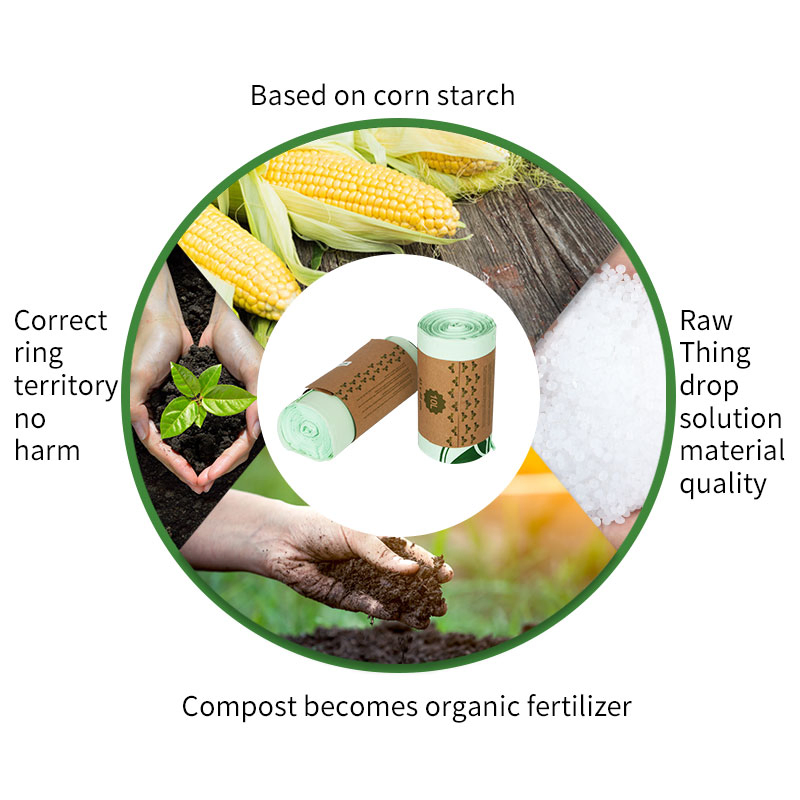 Biodegradable Corn Starch Compostable Plastic Packaging Bag in Roll