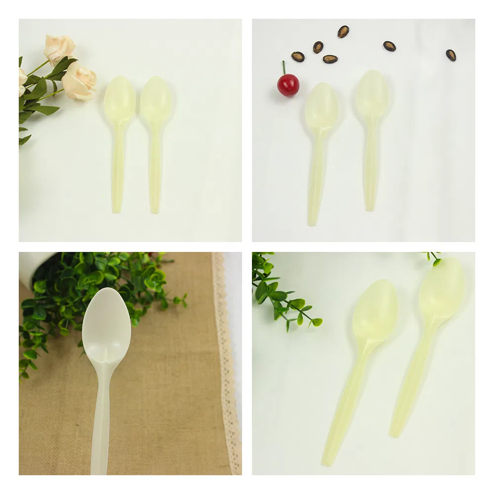 High Quality Spoon Cornstarch Cornstarch Cutlery Biodegradable Disposable Tableware Knife Fork Spoon Cornstarch Cutlery Eco Friendly