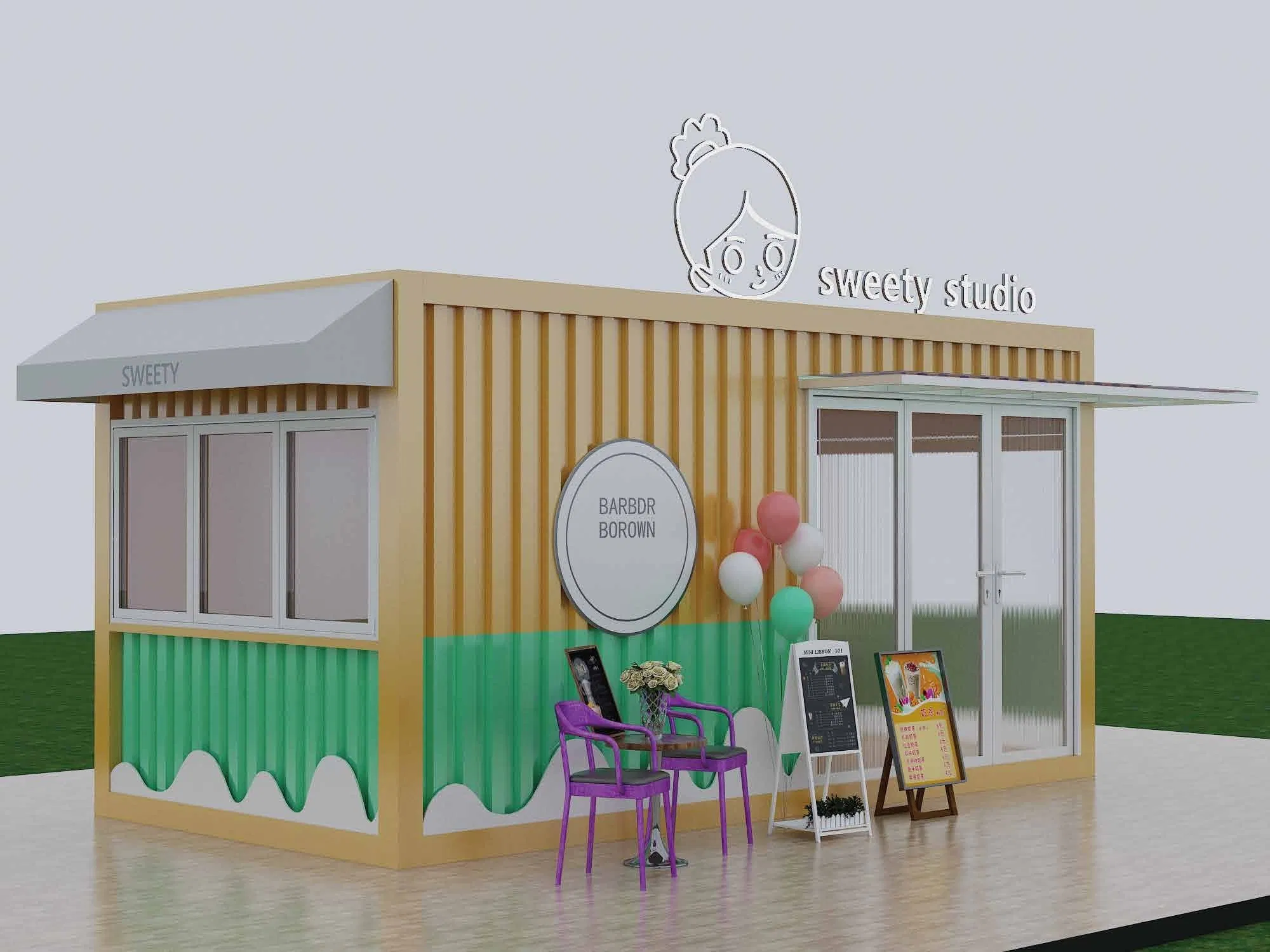 Container Shop Cafe Container Restaurant Modern Container Fast Food Kiosk