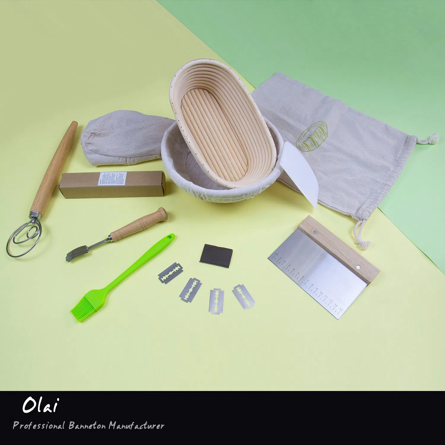 Sourdough Round 23*8.5cm &Oval 25*15*8cm Banneton Bread Proofing Bowls Basket Set