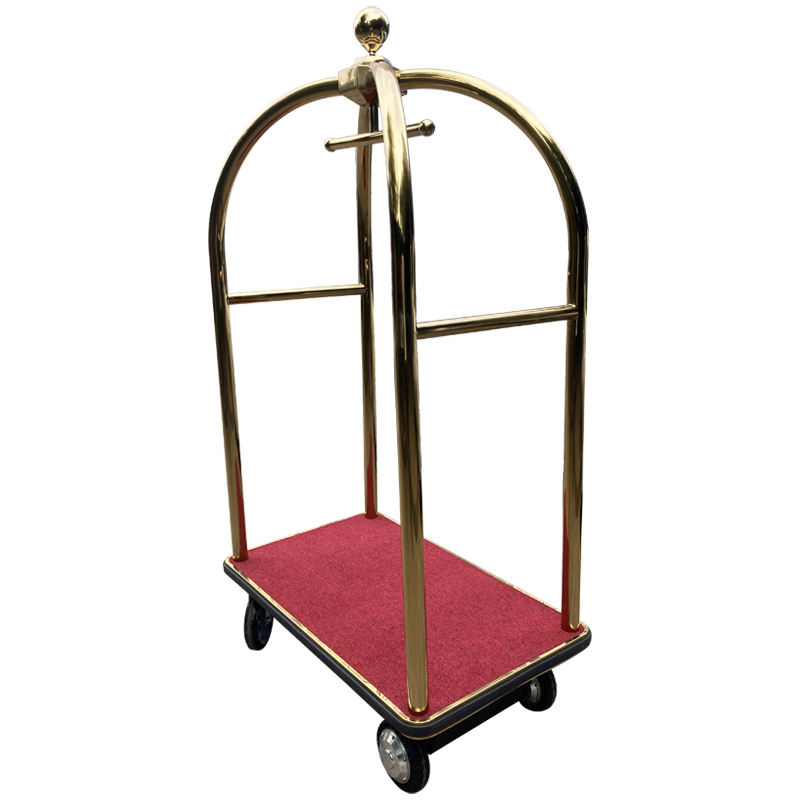 Modern Ergonomic Stainless Steel Electric Birdcage Trolley Quiet Stylish and Eco-Friendly for Hospitality with Cart