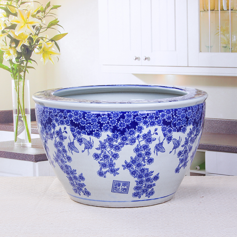 Горшки керамические синие уличные для растений