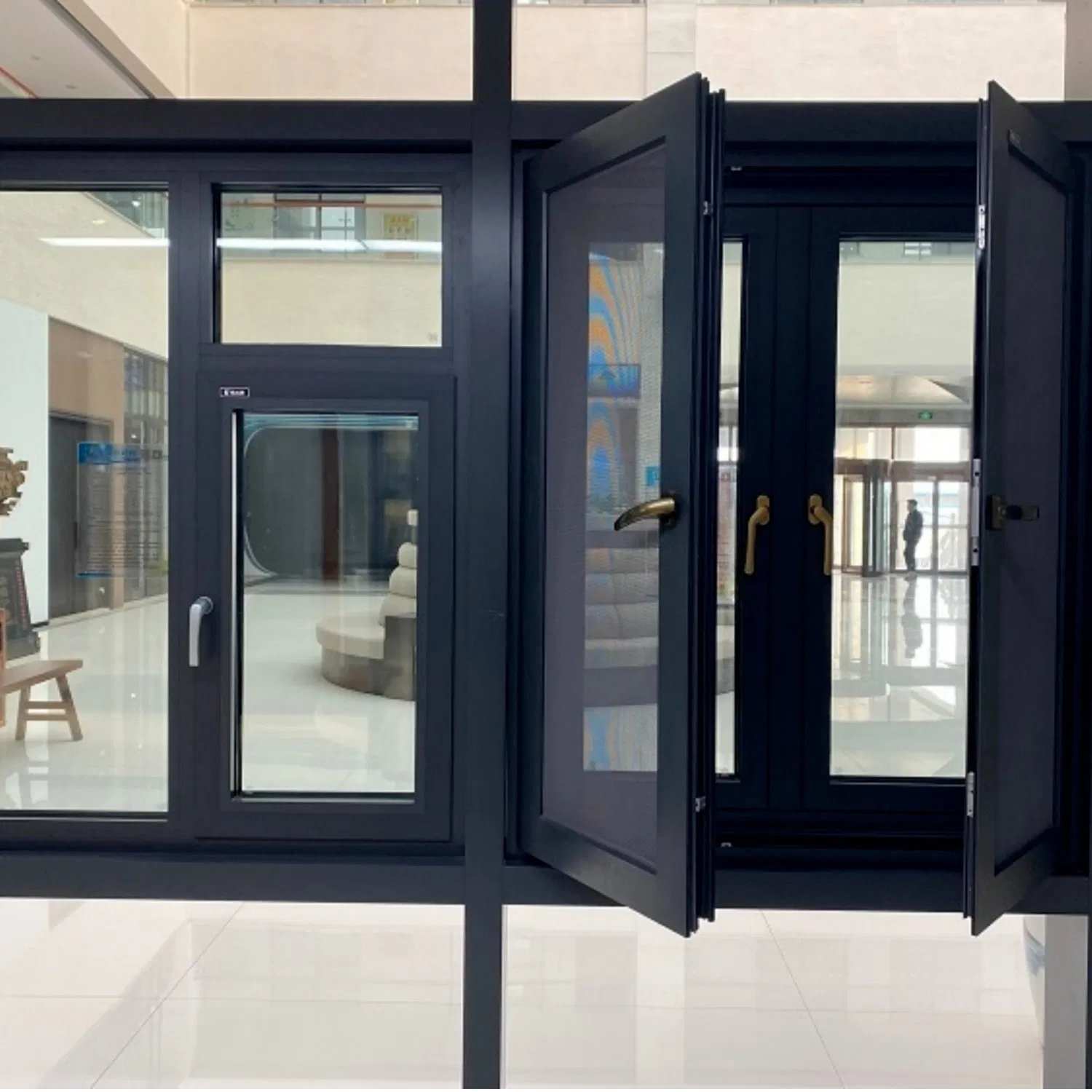 Aluminum Composite Wood Window High Quality Aluminum Windows and Doors OEM Aluminum Extrusions Profiles
