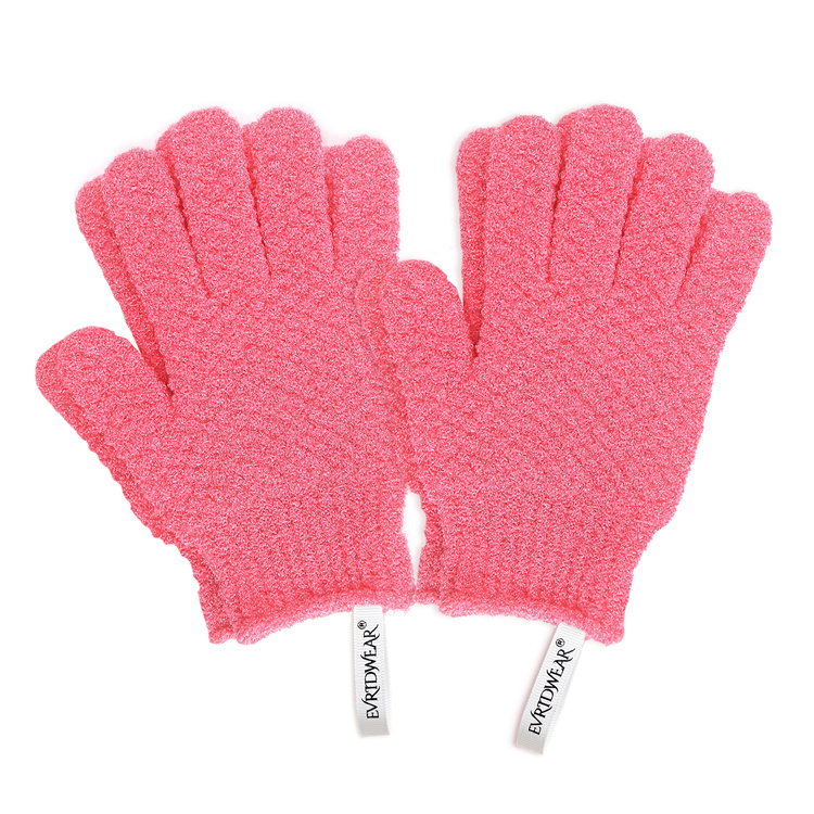 Wholesale Nylon Knitted Body Shower Scrub Custom Bath Exfoliating Gloves