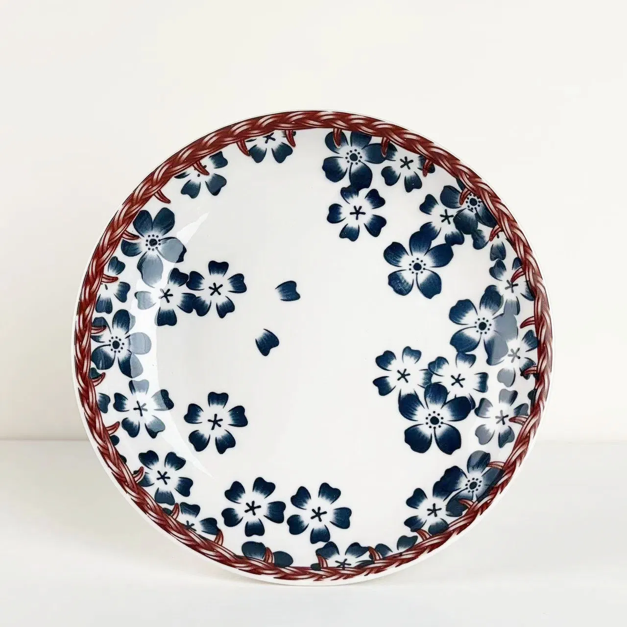 8"Fruit Rice Plate with Pad Stamp Decal Porcelainware Ceramics Tableware