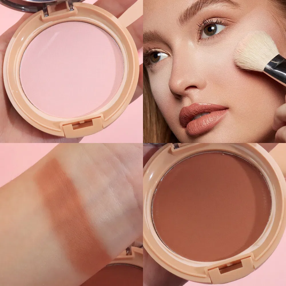 Vegan Matte Finished Setting Powder Long Lasting Oil Control Face Matte Contour Bronzer Pressed Compact Powder