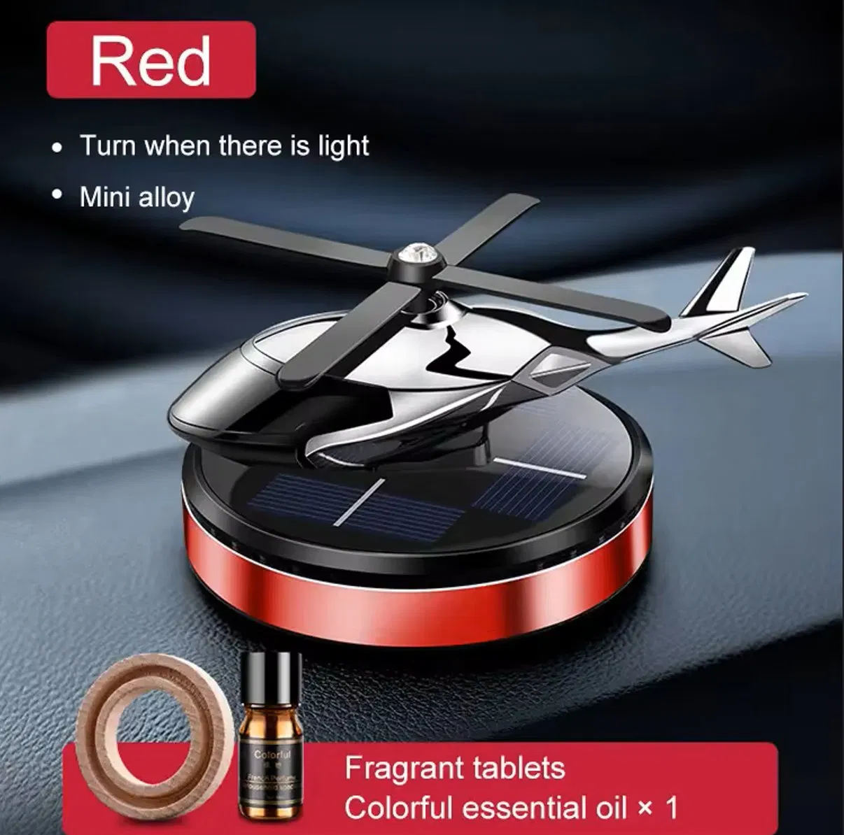 Stylish Solar Rotary Air Freshener for Cars and Airplanes