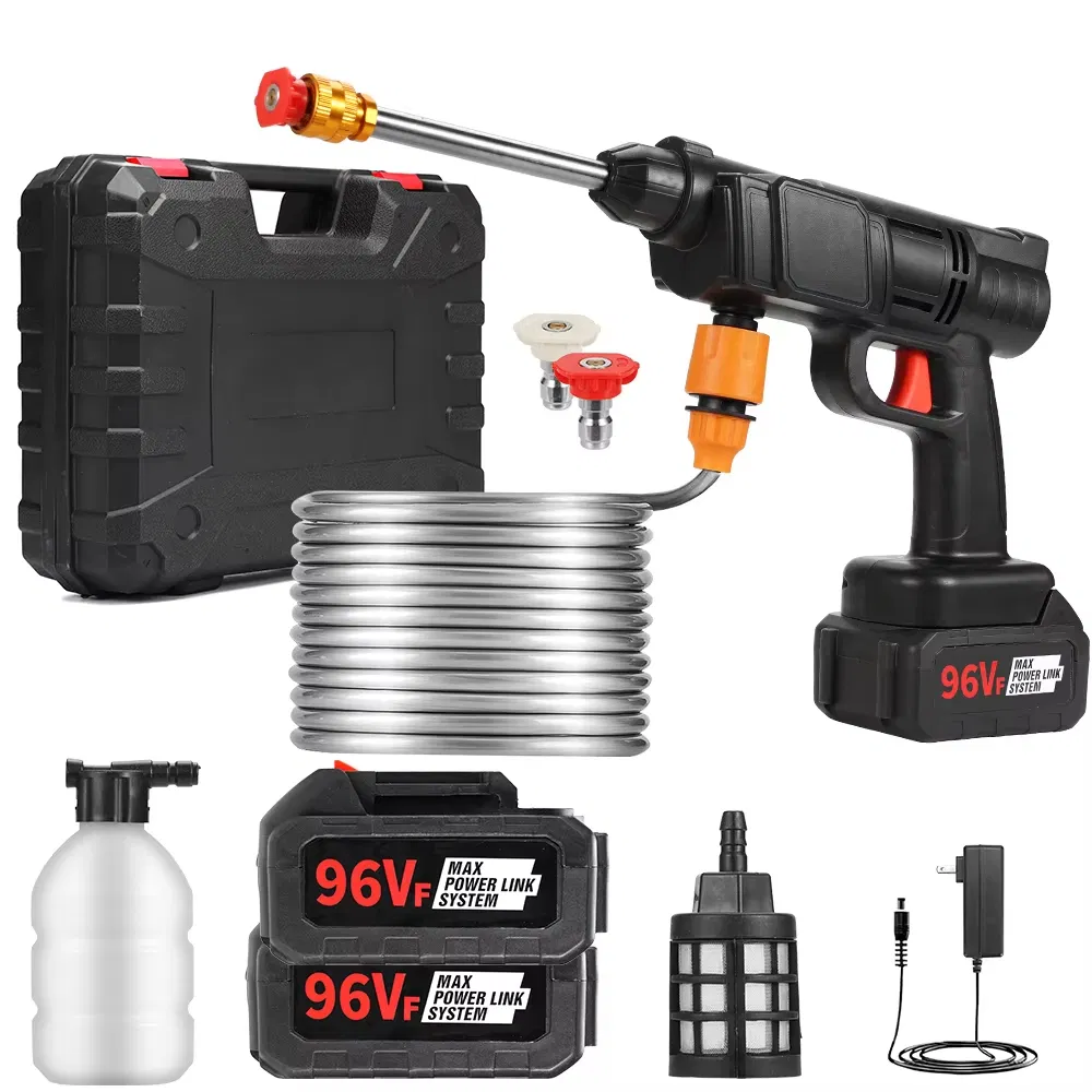 in Stock Car Washer High Pressure Portable Wash Gun 48vh Cordless Electric Cleaning Machine Lithium Battery Washer Spray Gun