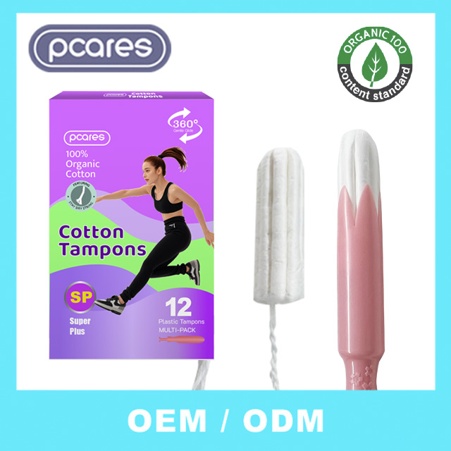 Organic Cotton Silver Finger Applicator Tampons Wholesale Cachet Tampons for DOT Cross Styles Anti-Static Melt-Blow Techniques Anitary Towel