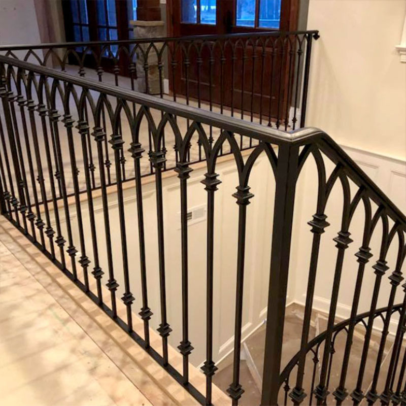 Manufacturer Customized Power Coated Aluminum Iron Balcony Metal Stair Handrail
