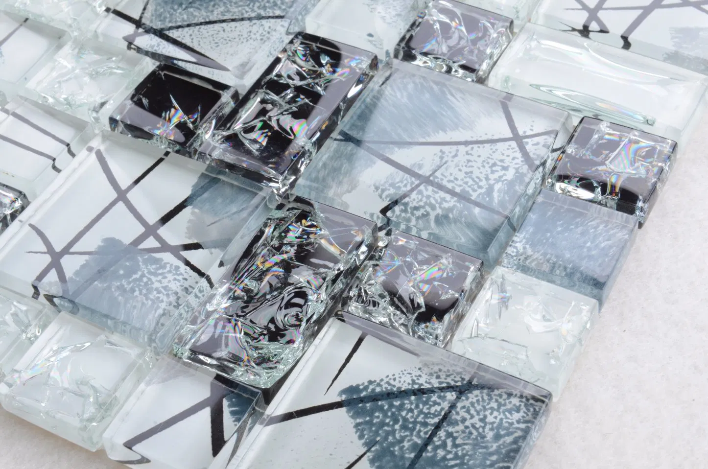 Мозаика 'Ледяная трещина' для стен, стеклянная