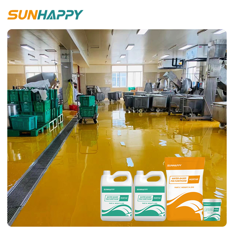 Customized PU Mortar Waterproof Coating for Central Canteen Food Production Water-Based Polyurethane Mortar