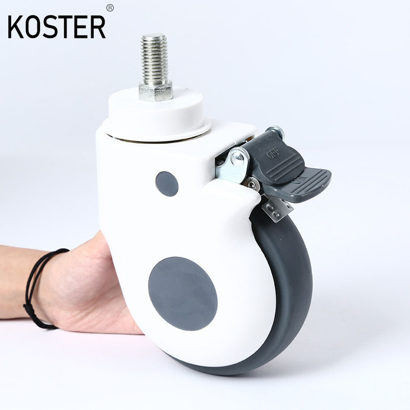 Wholesale Hospital Beds Wheels 4 Inch 5 Inch Medical Bed Caster Threaded Stem Swivel Locking Caster Wheel