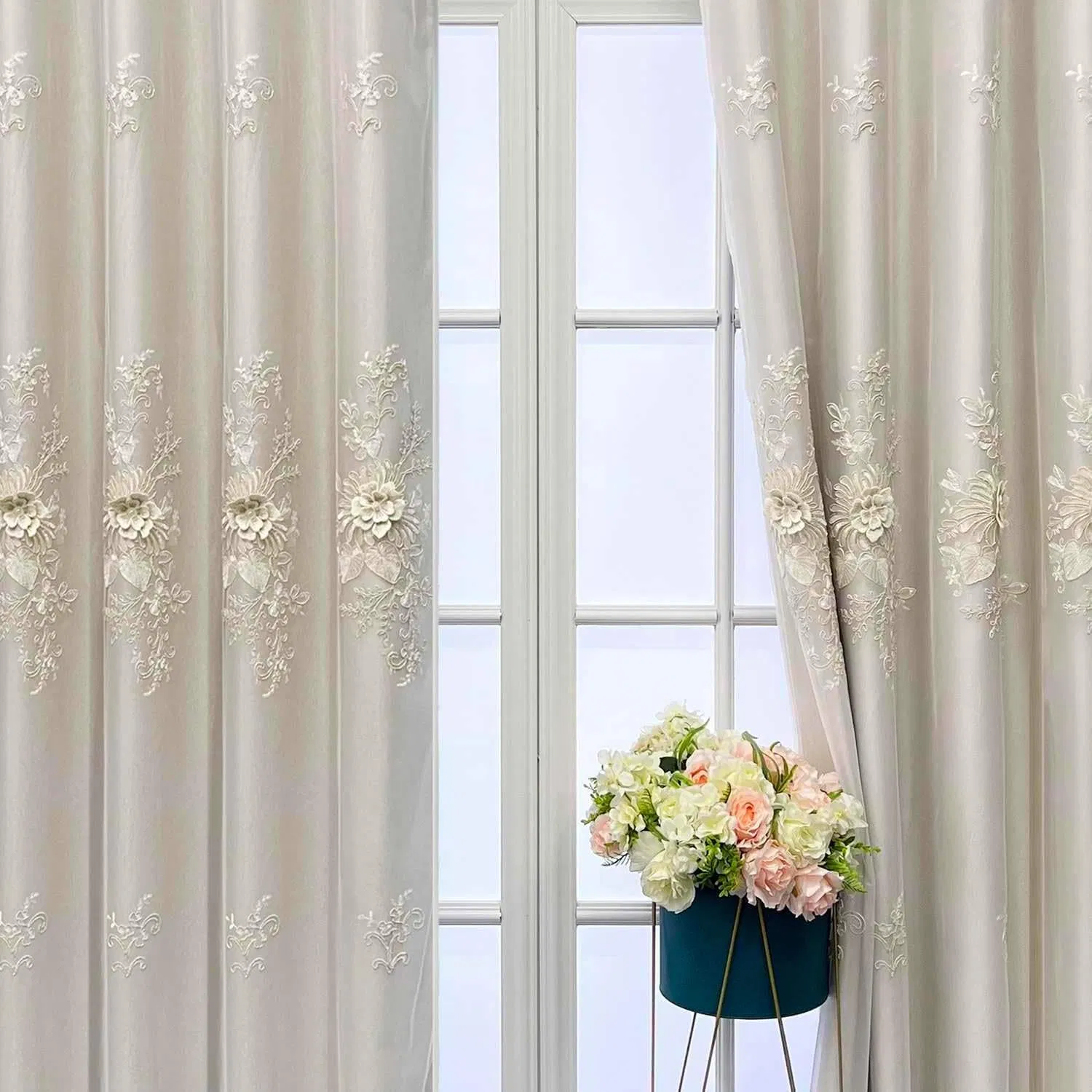 Living Room Gray Blackout Curtain Fabric Curtain Ningbo Mysure Home Customized Finished Curtains