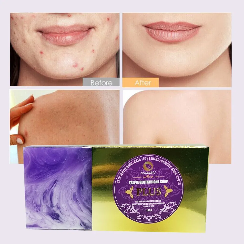 OEM ODM Purple Cleaning Refrsh Skin Soap Whitening Beauty Acne Trea Ment Lavender Soap