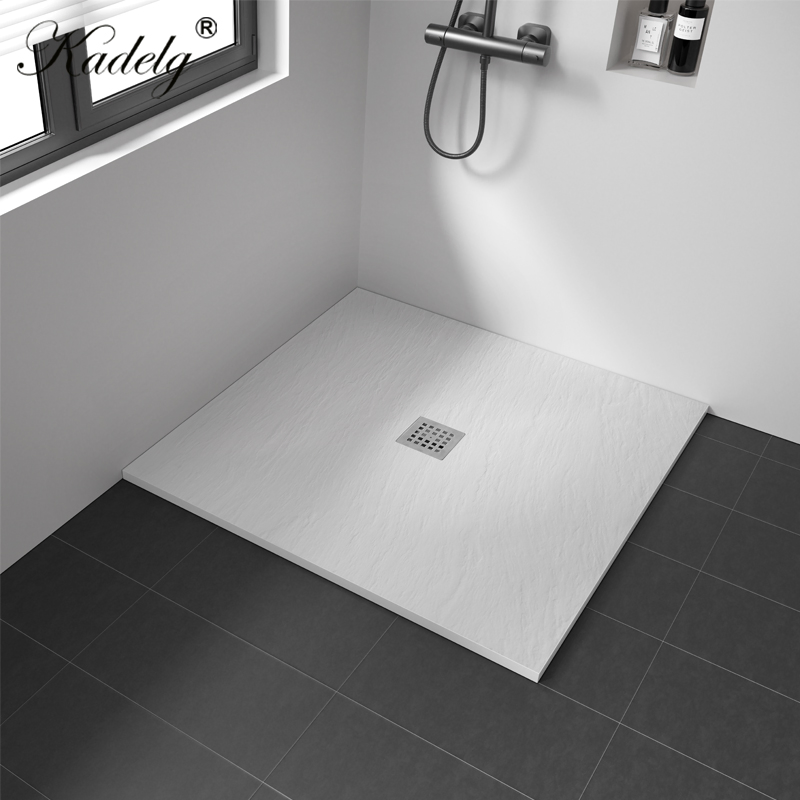Custom Square Stone Resin Shower Tray Modern Design Piatti Doccia in Resina