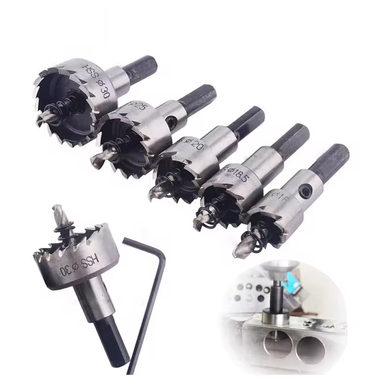 Premium High-Speed Steel Hole Saw Set for Metalworking Excellence