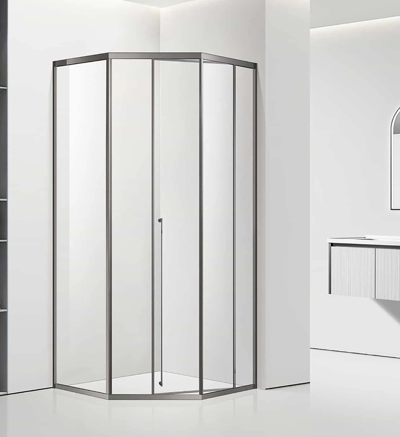 Simple and Atmospheric Glass Shower Door for Bathroom Exclusive