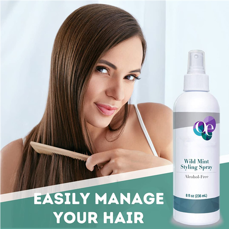 OEM ODM Revitalizing Therapy Mint Hair Styling Spray for All Hair Types
