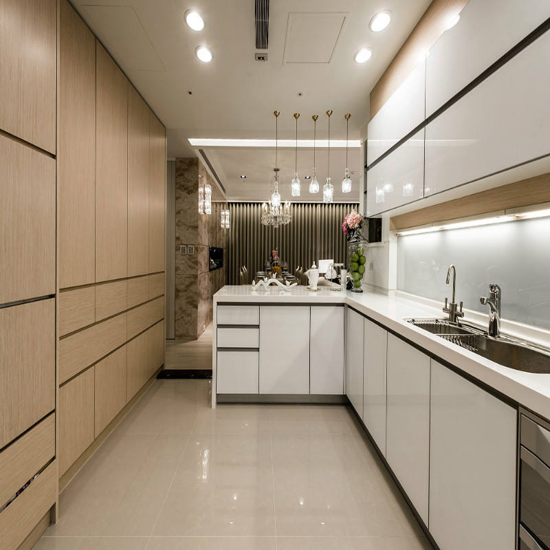 Modern Custom Make High Gloss Lacquer Kitchen Cabinet White 2PAC Kitchen Cabinets
