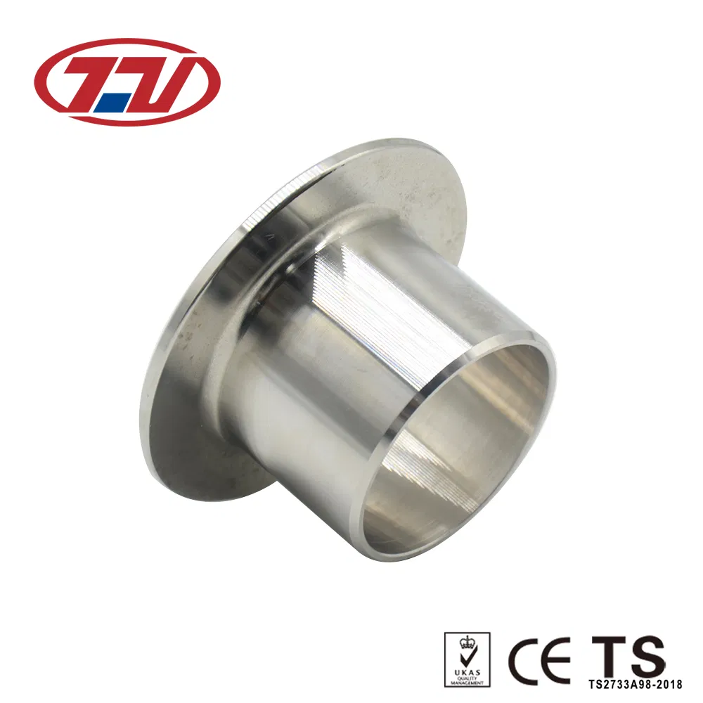 OEM Stainless Steel Sanitary PED Anti-Corrosion Weld Stub End with Flanges