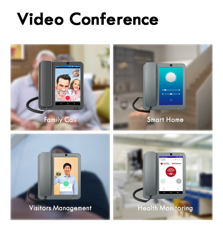 4G Video Business Phone with Android Handset for Wireless Communication