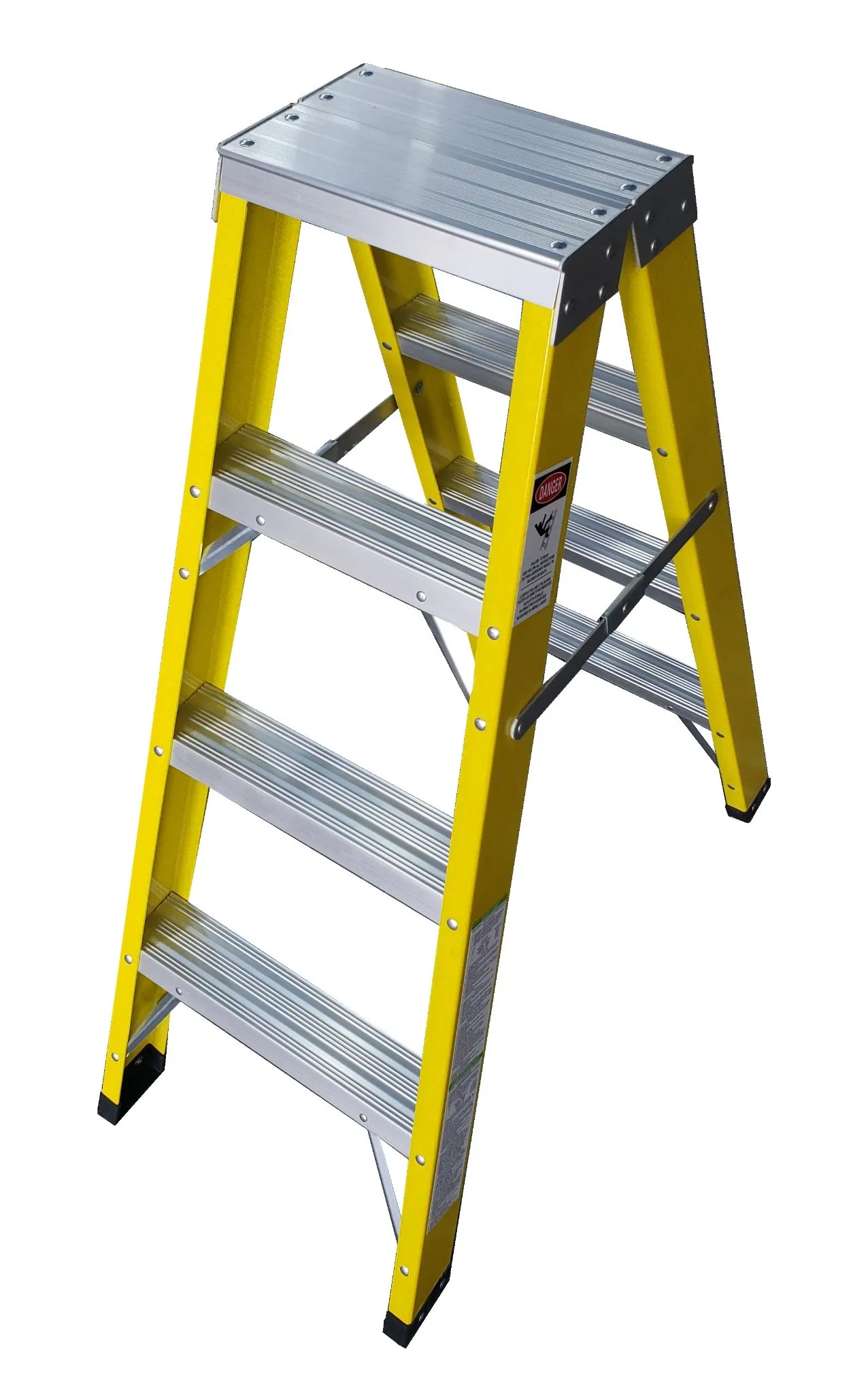 Safety Double Side 4- Rung Fiberglass Ladder / Aluminum Ladder