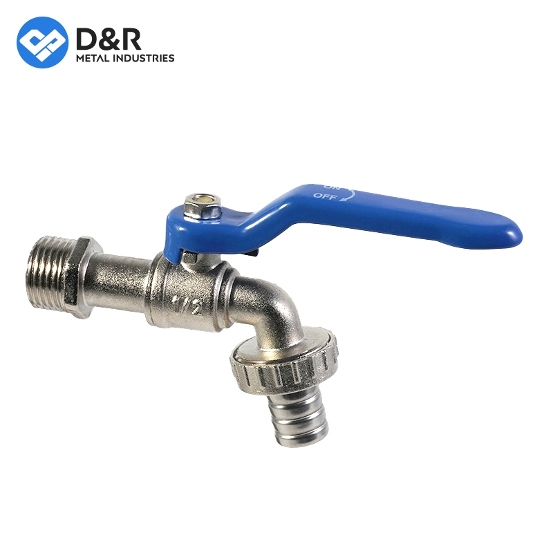 D&R Premium Zinc Alloy Wall Mounted Garden Hose Bibcock Slow Opening Anti-Splash Water Tap with 1/2" Thread