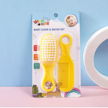 Cute Cartoon Bear Baby Daily Care Soft Comb Brush Set