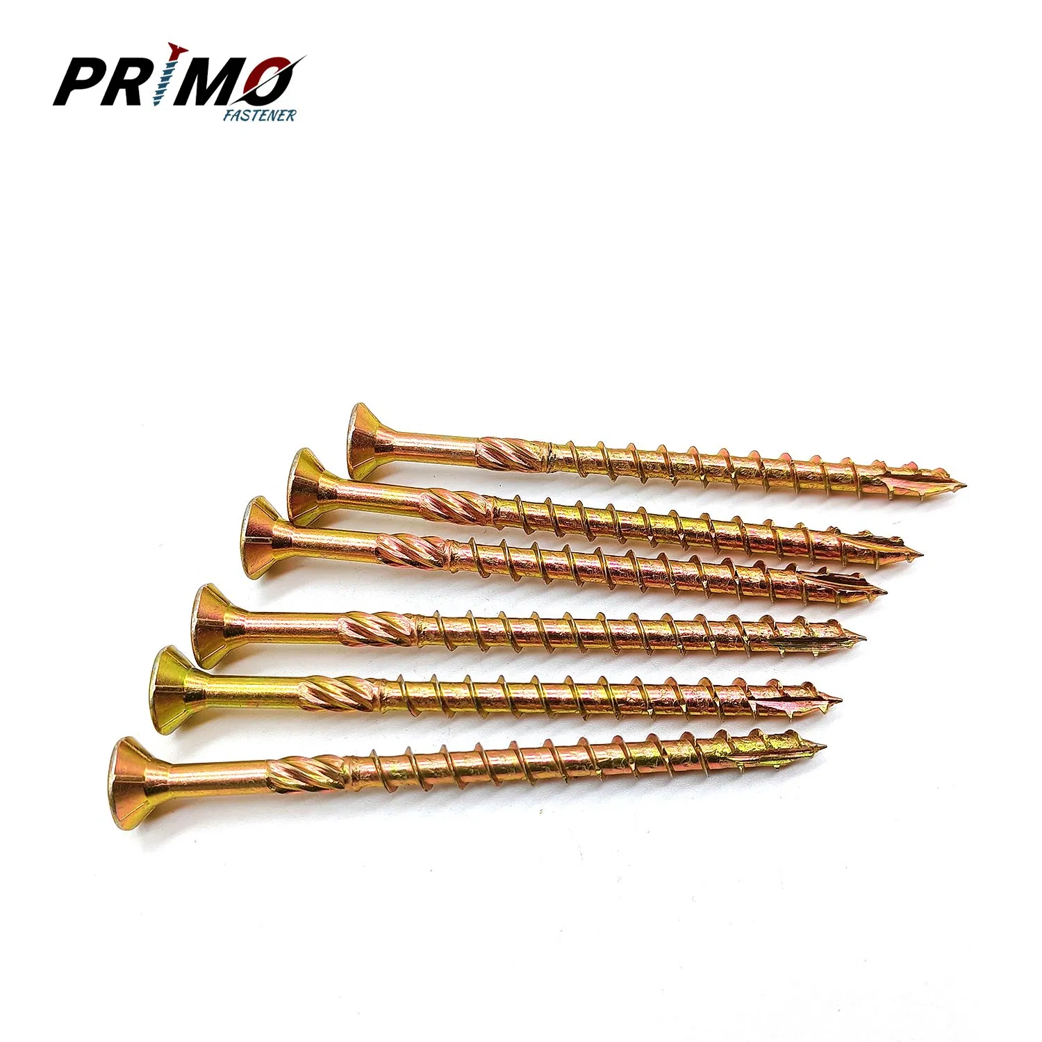 Building Construction Screws Yellow Zinc Plated Timber Type 17 Metal Screws