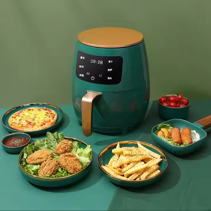 Household 4.5L Digital Control Electric Smart Air Fryers LCD Touchscreen Non-Stick Electric Air Fryer Oven