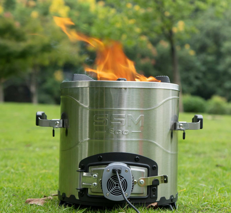 Cooking Indoor Outdoor Pellet Charcoal Fan Stove