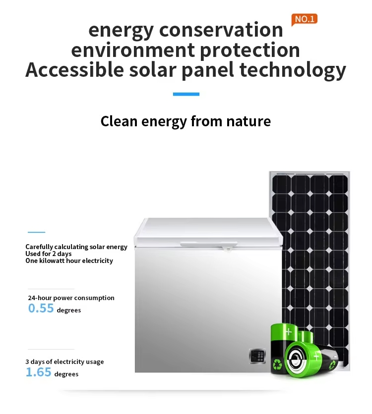 Solar Energy Fridgre Deep Solar Freezer Hoousehold Fridge