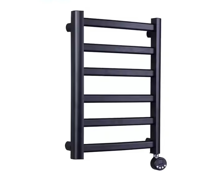 Premium Black Electric Heated Towel Rail for Cozy Bathrooms