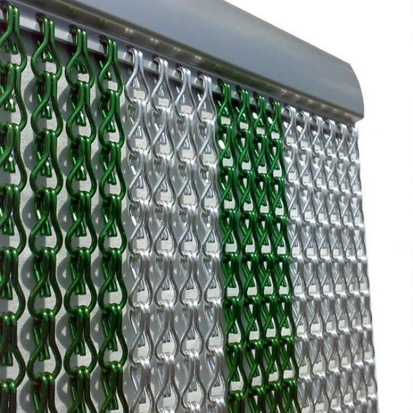 Woven Wire Aluminum Chain Link Metal Curtain Panels for Modern Architecture and Restaurant Interior Design