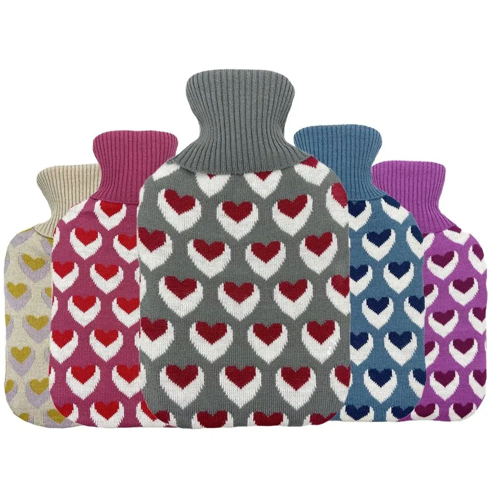 OEM ODM Hot Selling Unique Design Cheap Knitted Rubber Hot Water Bag Bottle Cover