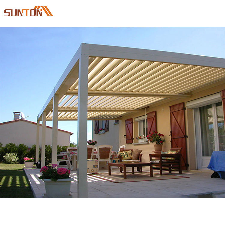 Luxury Modern Smart Outdoor Pergola Aluminium Waterproof Louver Roof Metal Garden Pergola