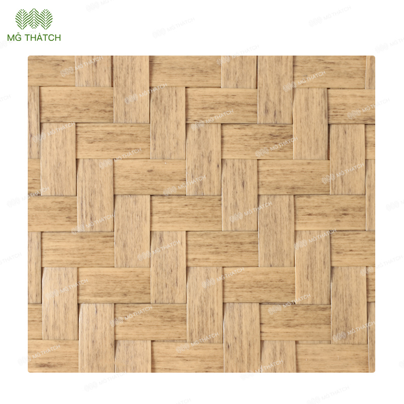 Faux Plastic Bamboo Synthetic Rattan Weaving Sheet Fireproof Roof Ceiling Materials