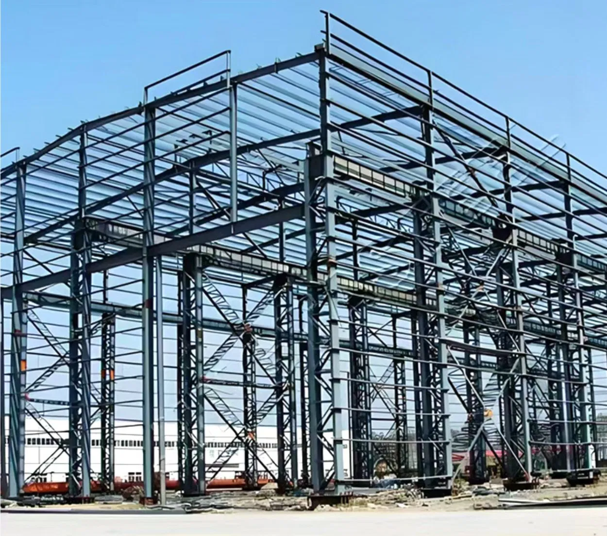 China Fullset Construction Industrial Light Metal Prefab Prefabricated Steel Frame Structure Material Factory Warehouse Building