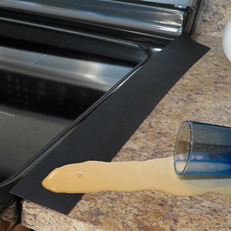 21 25 30 Inches Kitchen Gap Covers Strips Anti-Oil T-Type Silicone Inset Strip Anti-Oil Seal Cover for Gas Stove Counter