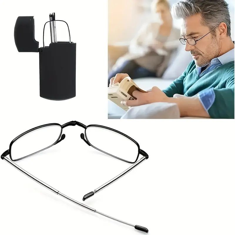 Fashion Metal Reading Glasses Unisex Portable Folding Reading Glasses