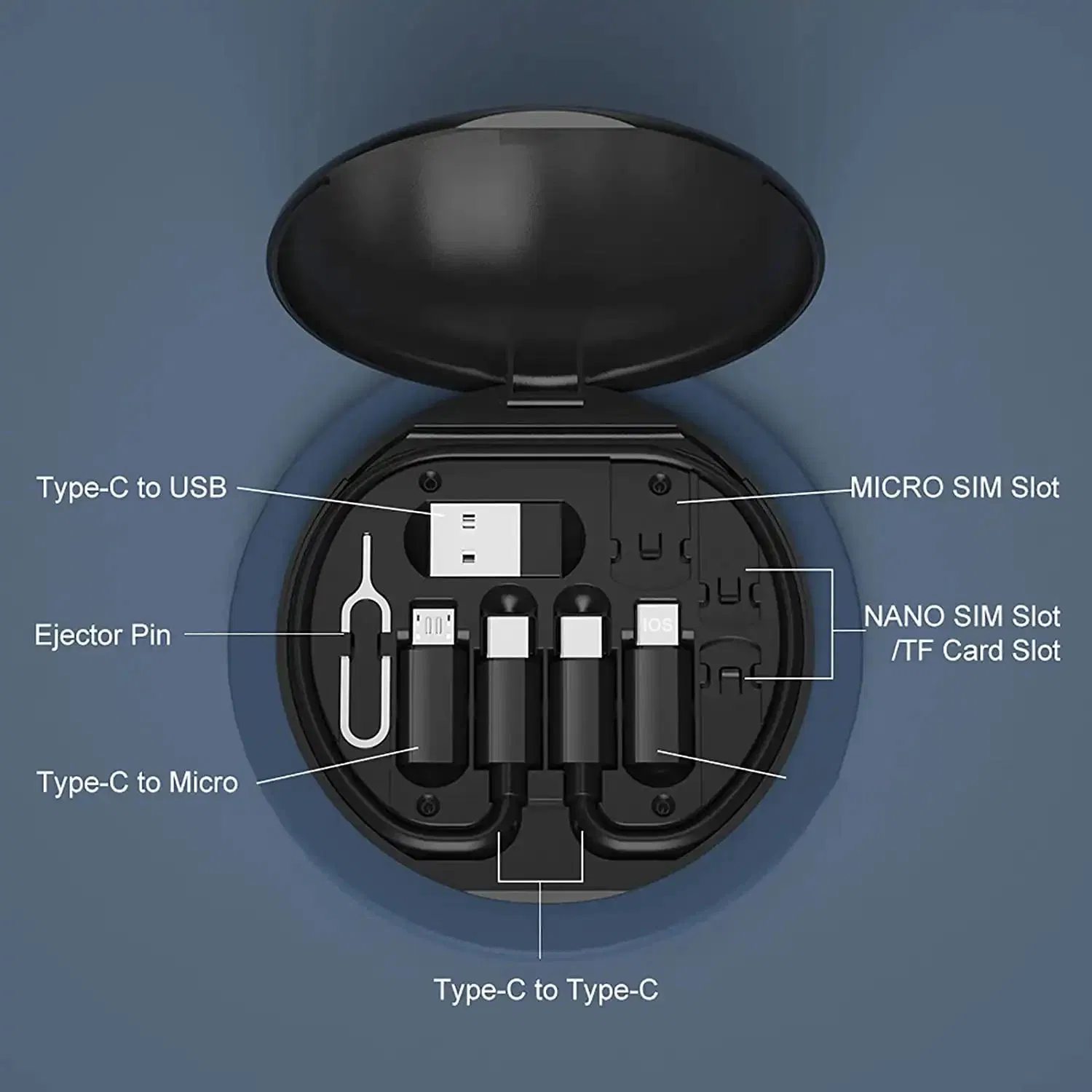 Универсальный USB-адаптер 5 в 1, набор для зарядки