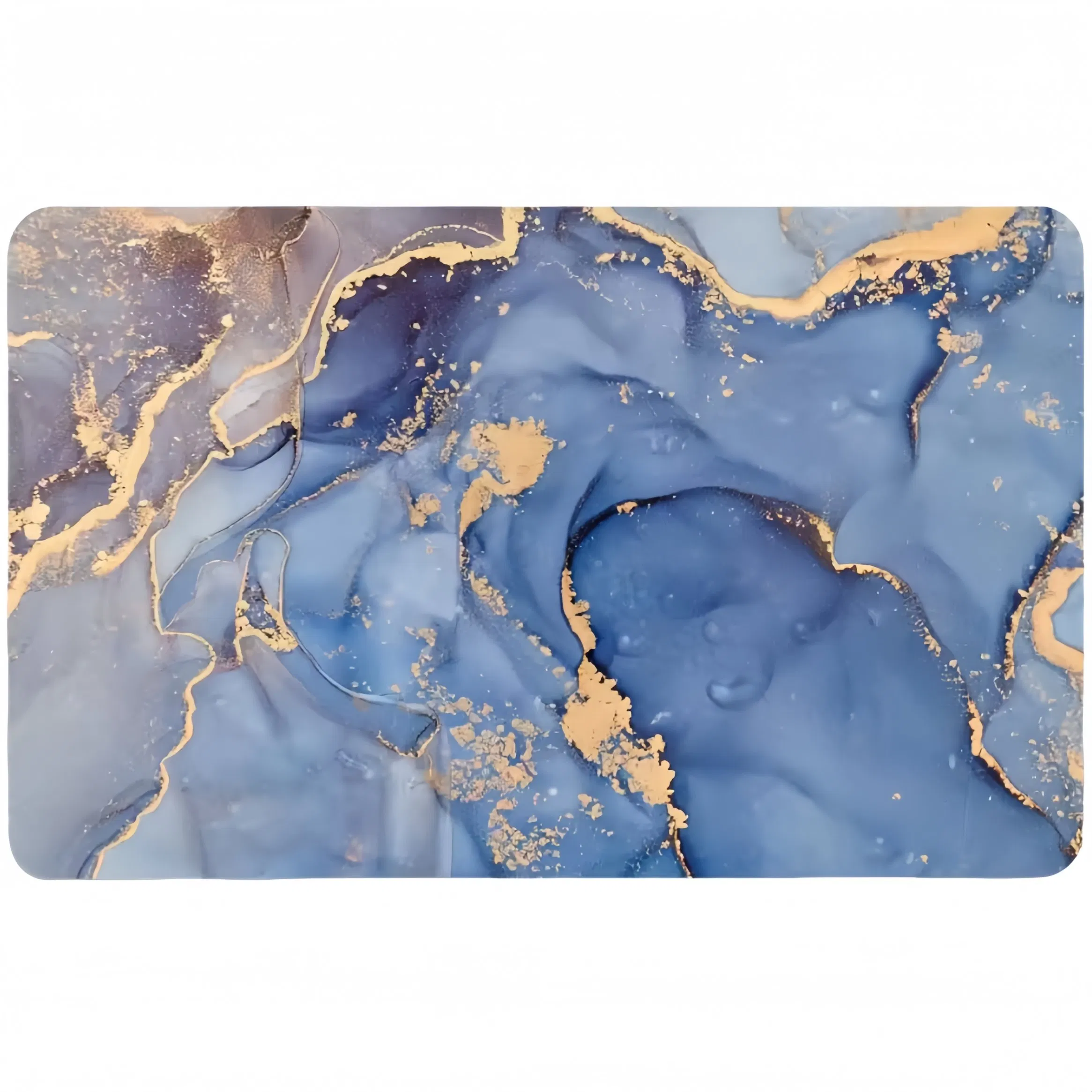 Custom Luxury Rubber Quick Dry Printed Floor Bathroom Mat Super Absorbent Anti Slip Diatomite Earth Bath Mat