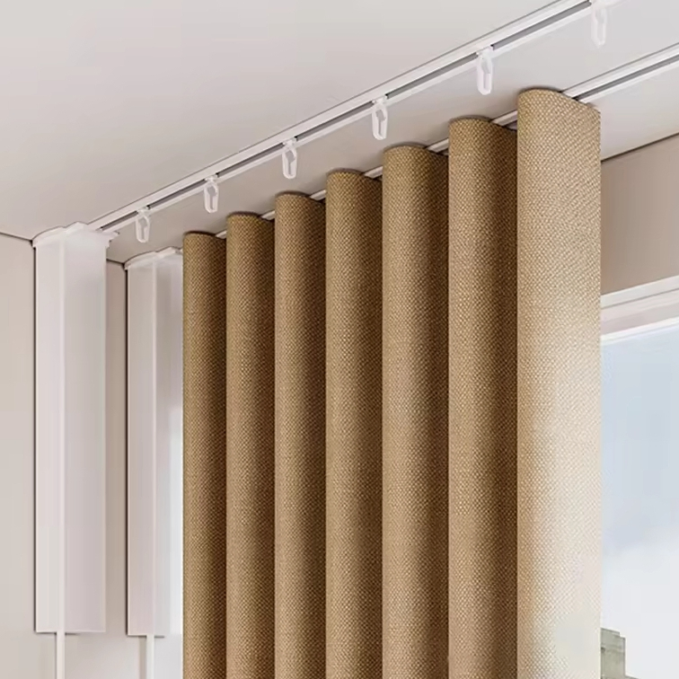Ceiling-Mounted Flexible Modern Aluminium Window Curtain Track Customizable Length for Living Room