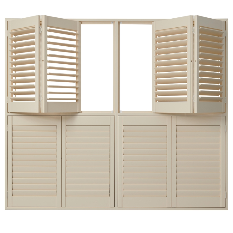 Eco-Friendly Custom Size Paulownia/Basswood/PVC Plantation Shutters for Window Direct From China
